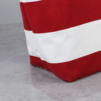 Ручные полосатые пакеты из холста на заказ Торговые сумки с логотипом