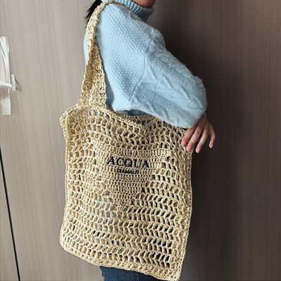 Ручной стиль на заказ Raffia соломенный тканевый сумка Tote роскошный модный пляжный сумка для отдыха