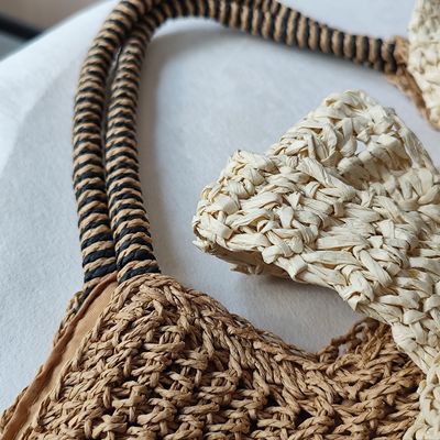 Ручной стиль на заказ Raffia соломенный тканевый сумка Tote роскошный модный пляжный сумка для отдыха