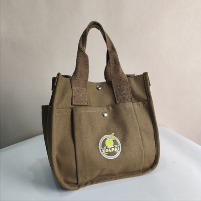 Custom Logo Print Crossbody Canvas Bag Mini Tote Shopping Bag Ручная сумочка с большой вместимостью
