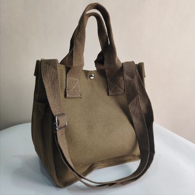 Custom Logo Print Crossbody Canvas Bag Mini Tote Shopping Bag Ручная сумочка с большой вместимостью