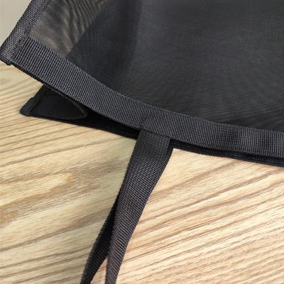 Большая емкость Custom Logo Print Black Mesh Tote Bag для рынка и пляжа