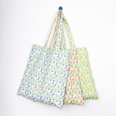 Ручной стиль Custom Print Cotton Canvas Tote Bag для экологически чистого праздничного подарка