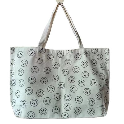 Большая емкость Shoulder Shopping Canvas Tote Bag с индивидуальным цветом и напечатанным логотипом