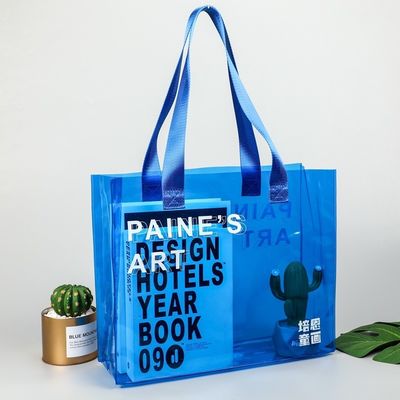 Средний размер Custom Logo Прозрачный прозрачный водонепроницаемый PVC Tote Bag