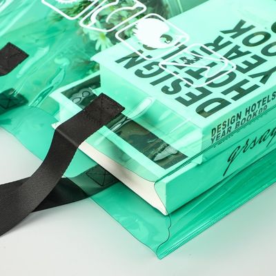 Средний размер Custom Logo Прозрачный прозрачный водонепроницаемый PVC Tote Bag