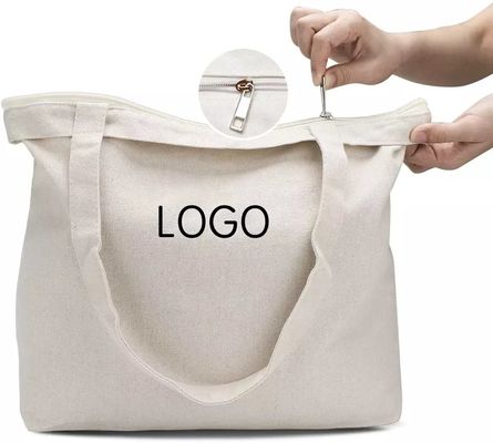 Custom Logo Printed Large Plain Organic Shopping Tote Bag с карманным персонализированным логотипом