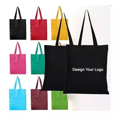 Приемлемый OEM/ODM настраиваемый письмо образец холст ткань Tote мешок для продуктовых магазинов