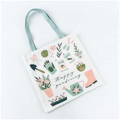 Ручной стиль Custom Printed Cotton Canvas Shopping Tote Bag с логотипом для экологических продуктов питания