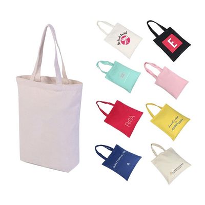 Принято на заказ Логотип Eco Friendly Heavy Duty Canvas Shopping Tote Bag с карманом