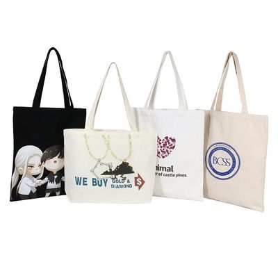 Принято на заказ Логотип Eco Friendly Heavy Duty Canvas Shopping Tote Bag с карманом
