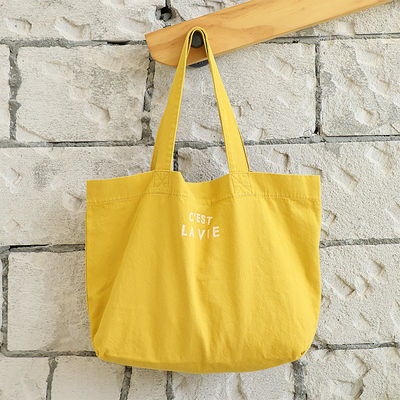 Эко-дружественный холст Casual Tote Shoulder Shopping Bag с логотипом и типом узора