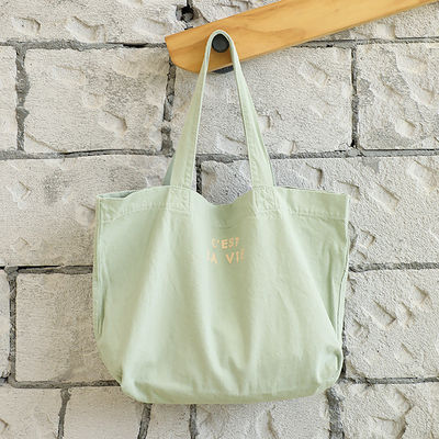 Эко-дружественный холст Casual Tote Shoulder Shopping Bag с логотипом и типом узора