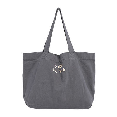 Эко-дружественный холст Casual Tote Shoulder Shopping Bag с логотипом и типом узора