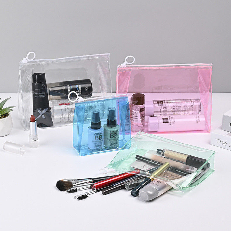 Низкий MOQ ПВХ Custom LOGO Сумка для путешествий Прозрачная Zip Lock Косметическая сумка с индивидуальным логотипом