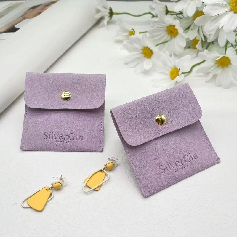 Бижутерический мешок Luxury Print Logo Микроволокно Снимок пуговиц для серьги и ожерелья