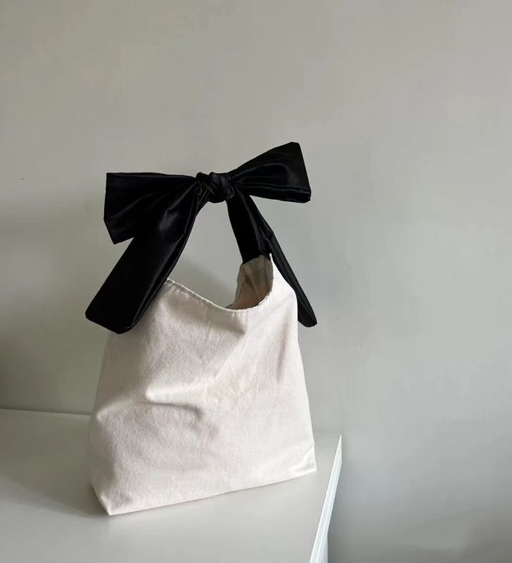 По индивидуальному заказу цвет высокая вместимость корейский стиль Bow Hobo Casual Cute Girl Teenage Ladies Shopping Canvas Bag