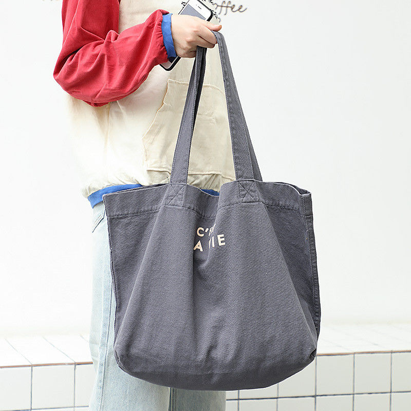 Эко-дружественный холст Casual Tote Shoulder Shopping Bag с логотипом и типом узора